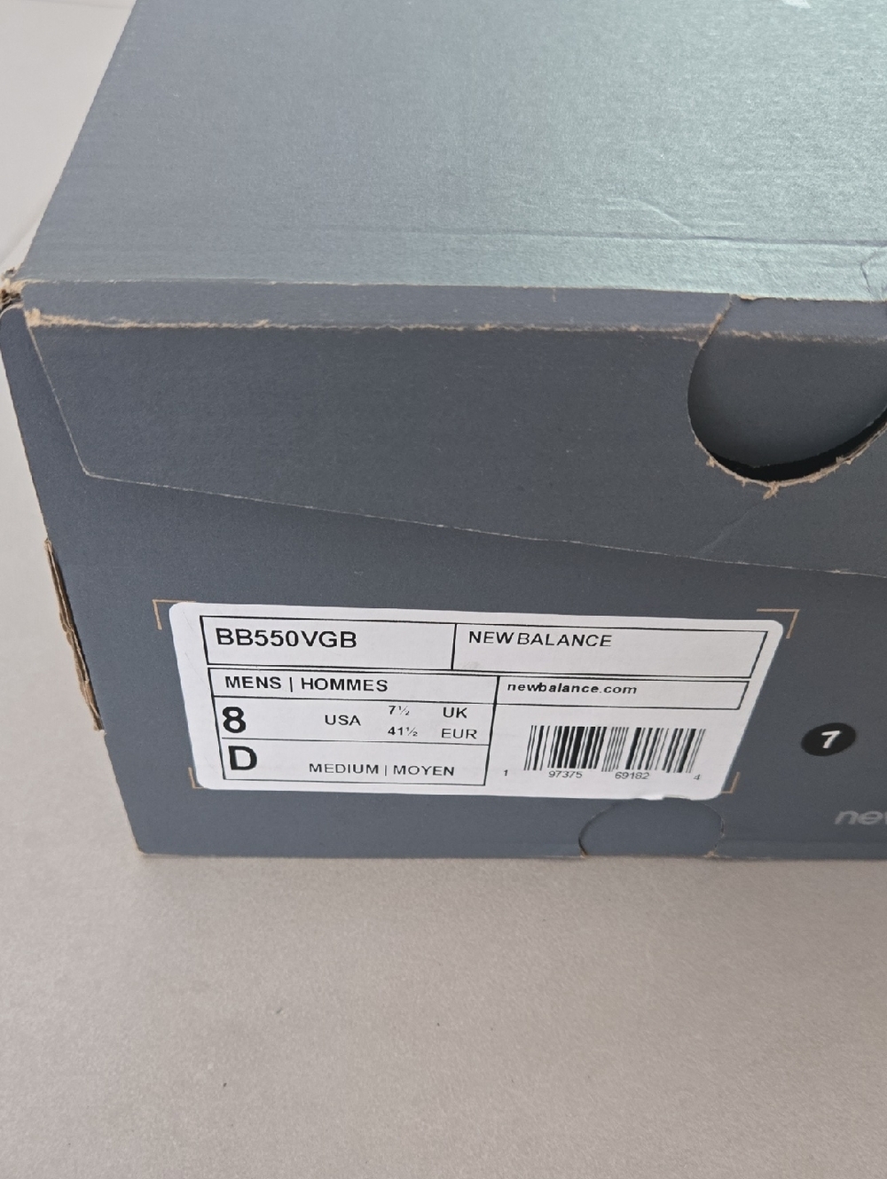 NWT! New Balance 550 Sneakers "Vintage Pack Concrete" Colorway Size 8 (Men) - Picture 10 of 10
